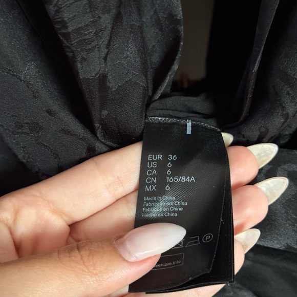 Balmain x H&M Jacquard Weave Silk Black Backless Dress - Picture 5 of 6